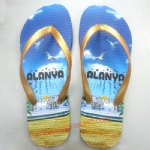 Full pringting flip flops/PE women slipper