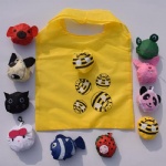 polyester bags with animal dog fish bear panda kitty frog