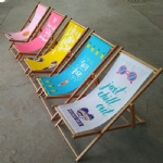 Beech wood deck chair, beach lounge